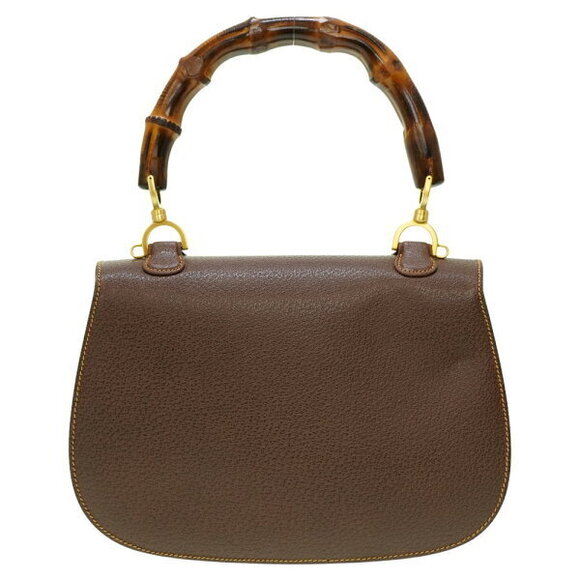 Gucci Bamboo Shoulder Handbag Brown Leather strap - Picture 3 of 8
